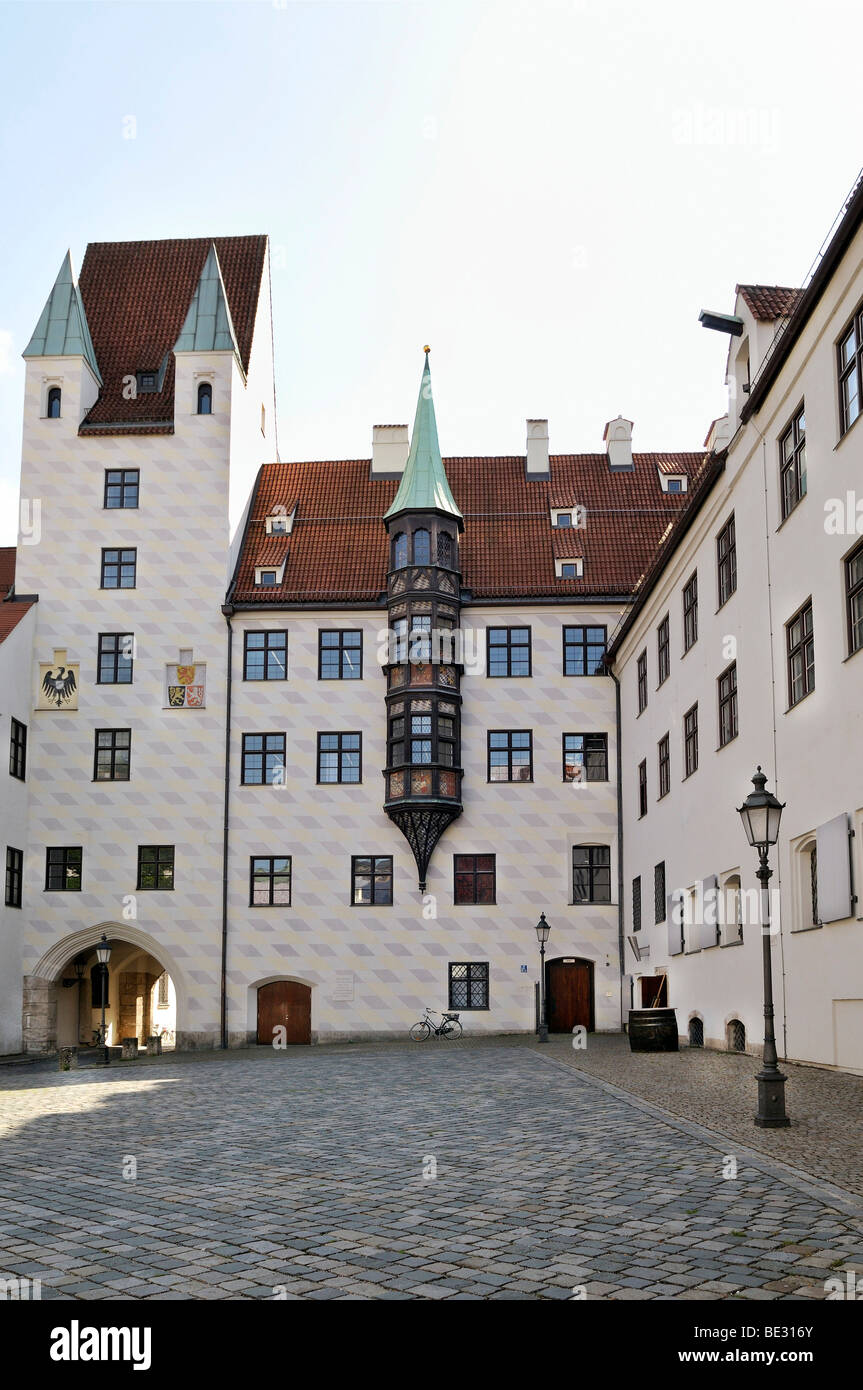 Alter Hof, historic interior, Munich, Bavaria, Germany, Europe Stock ...