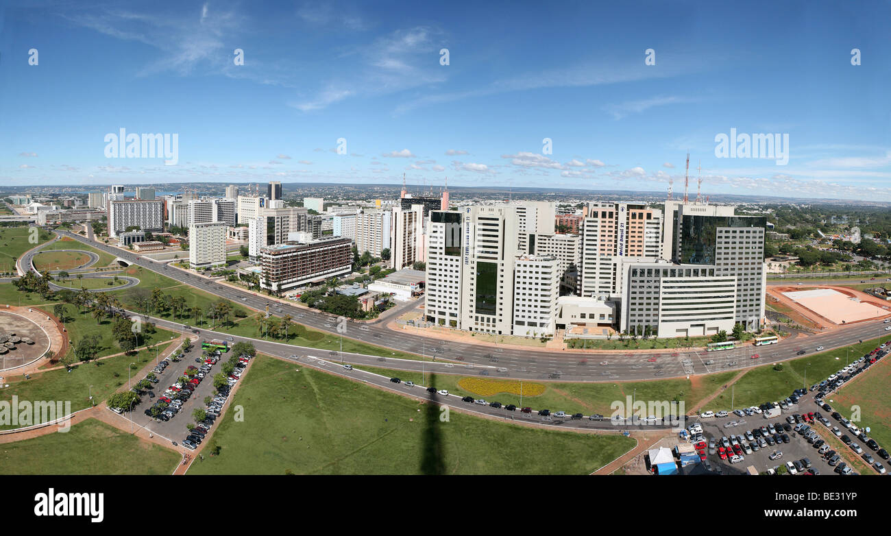 Brazilia is the (political) capital of Brazil. All government offices are established in this newly built city. Stock Photo