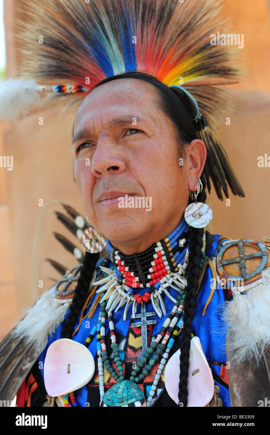 USA Native American Indian- Zuni- in traditional dress-Old Town ...