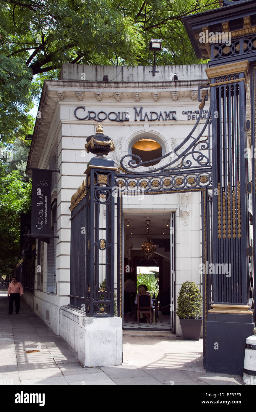 The popular cafe-restaurant 'Croque Madame', Palermo, Buenos Aires, Argentina Stock Photo
