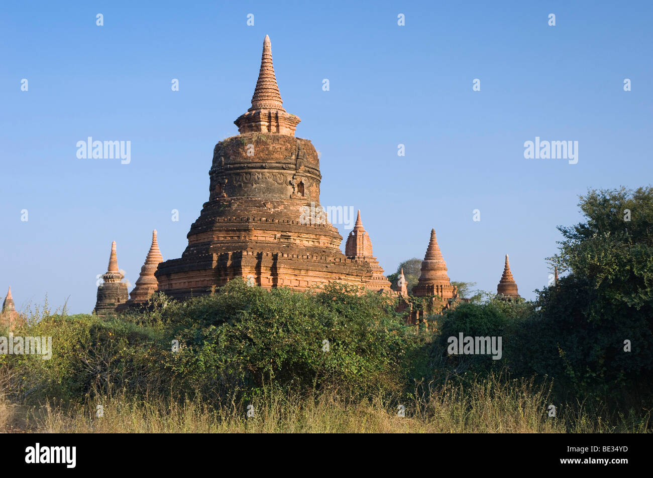 Pagoda, temple, Zedi, Old Bagan, Pagan, Burma, Burma, Myanmar, Asia Stock Photo