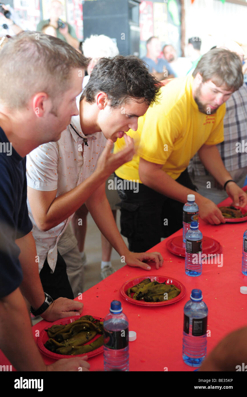 USA Hatch New Mexico Chile Festival chile eating contest eating hot