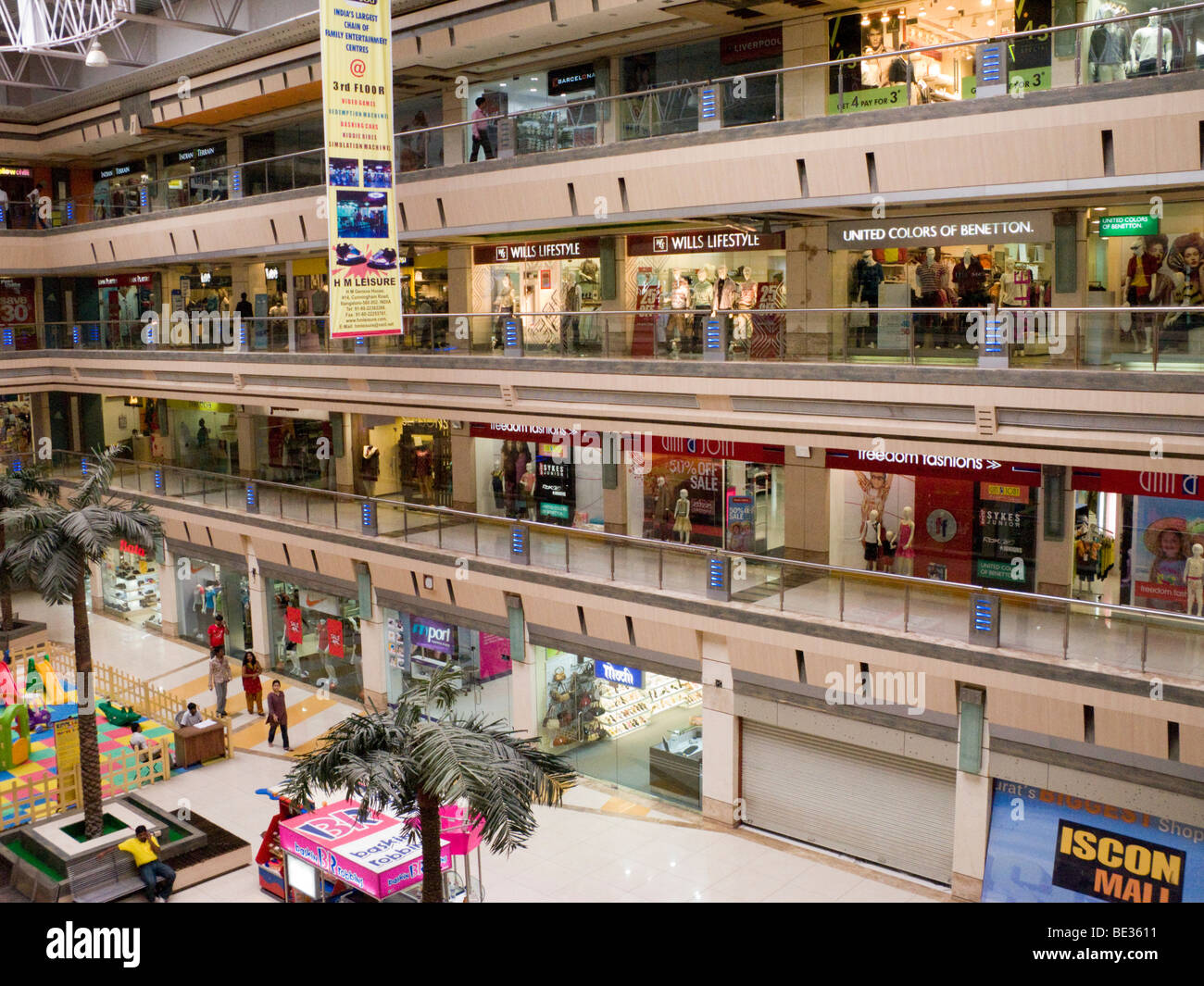 Interior view of the Iscon Mall / shopping mall, in Surat, Gujarat