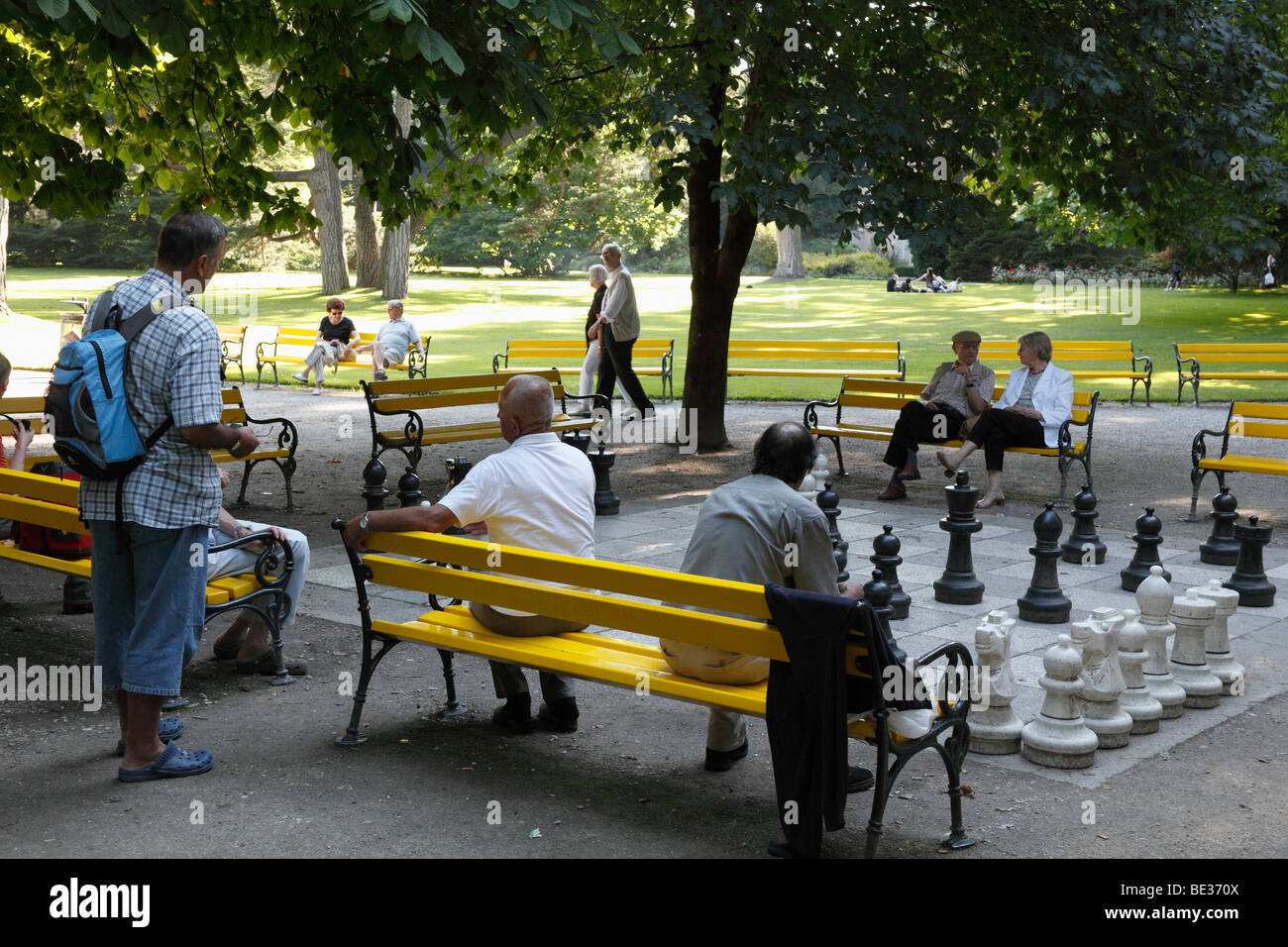 Chess in the Hofgarten gardens, Innsbruck, Tyrol, Austria, Europe Stock  Photo - Alamy