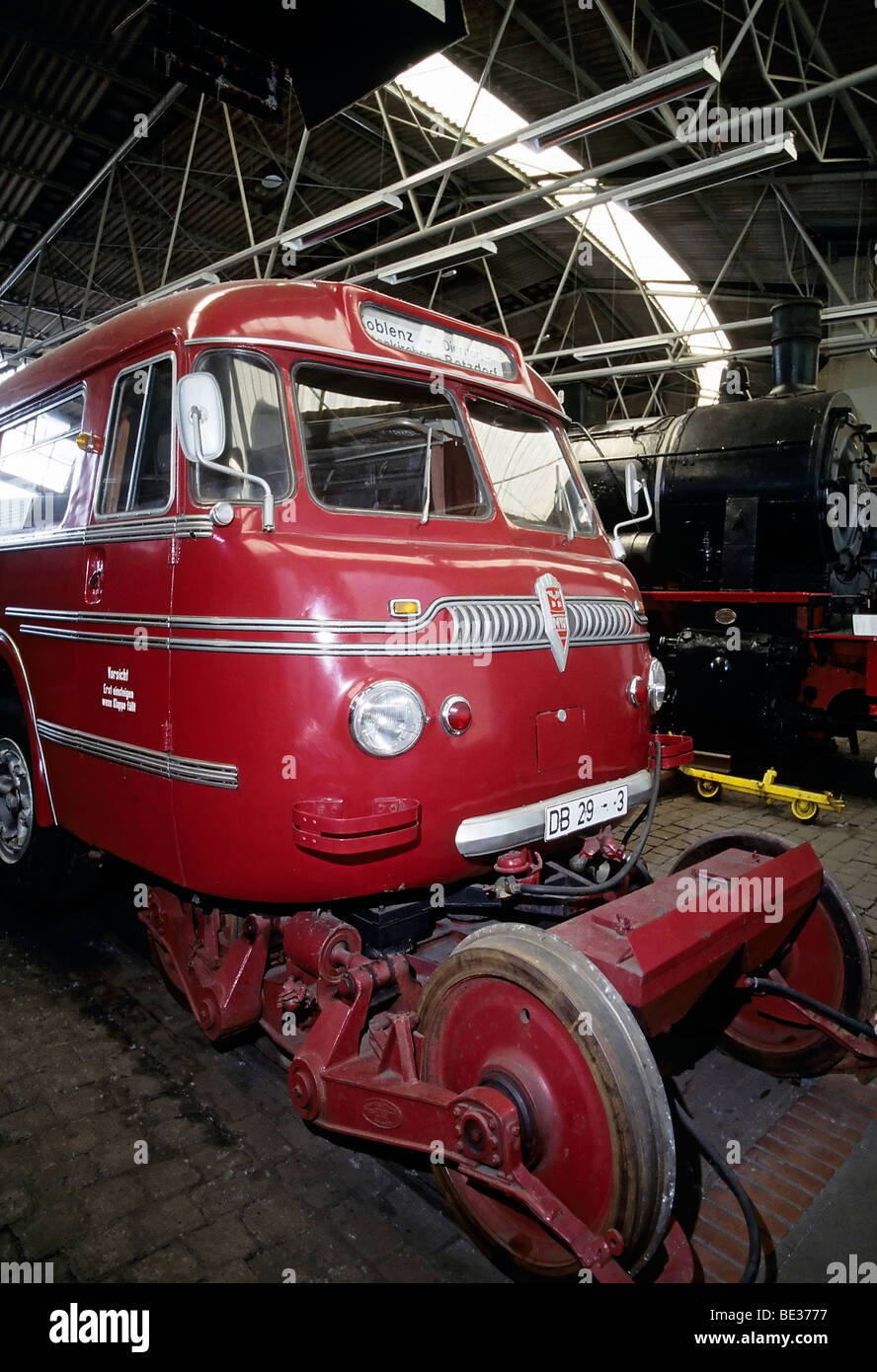 Reichsbahn-railbus, from 1920, railway museum, Bochum-Dahlhausen, Ruhr area, North Rhine-Westphalia, Germany, Europe Stock Photo