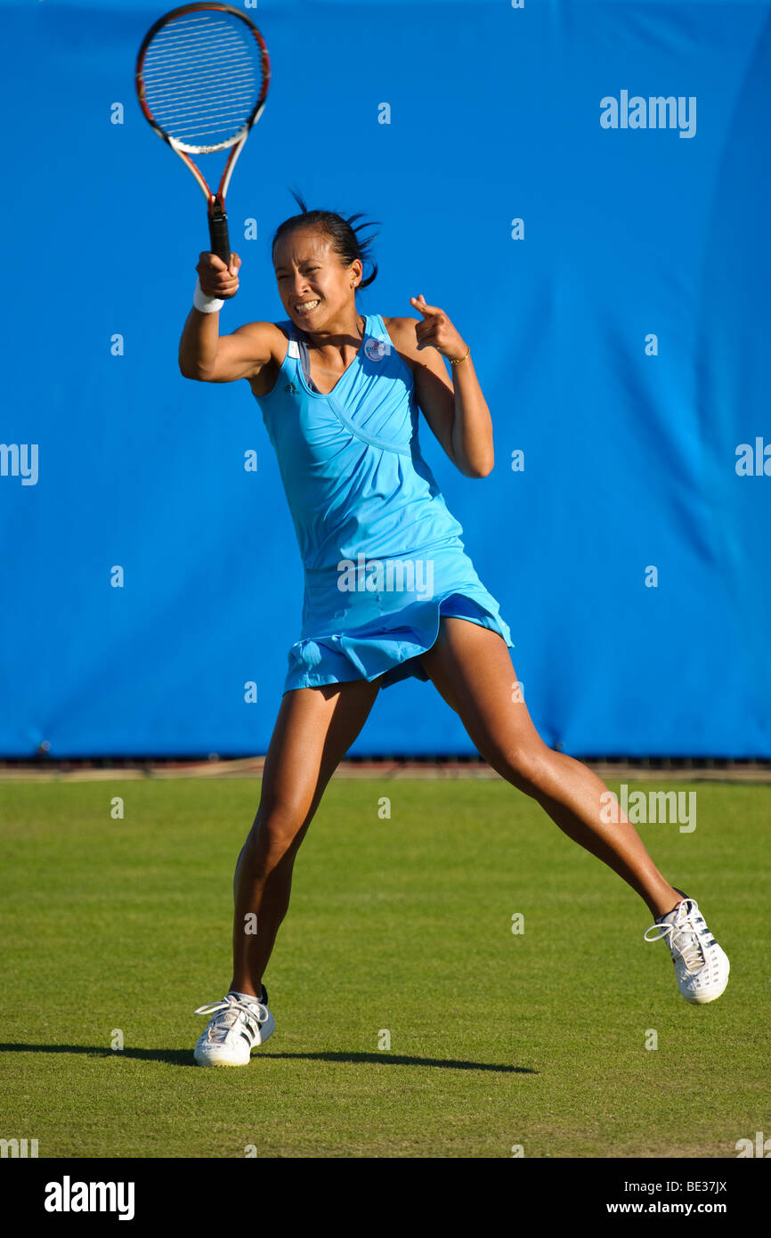 Anne Keothavong of Great Britain in action Stock Photo