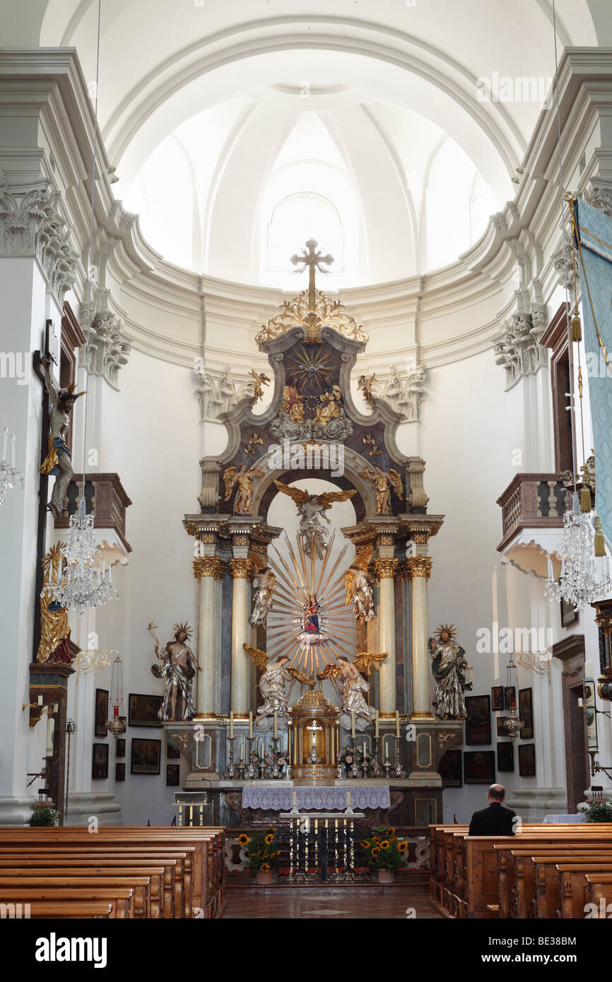 Altar in the Pilgrimage Church in Kirchental, St. Martin bei Lofer, Pinzgau, federal state of Salzburg, Austria, Europe Stock Photo