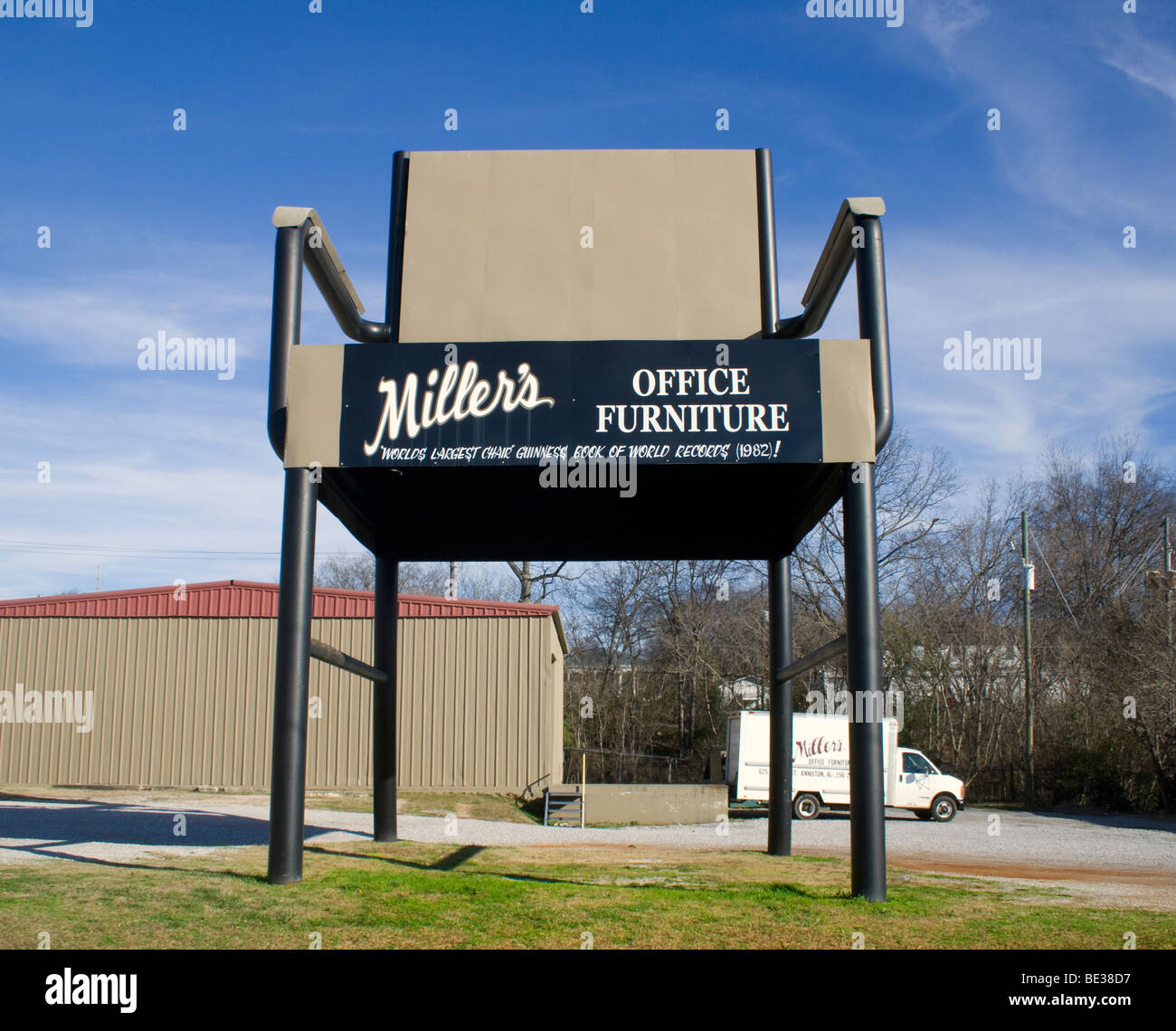 The Worlds Largest Office Chair In Anniston Alabama Stock Photo