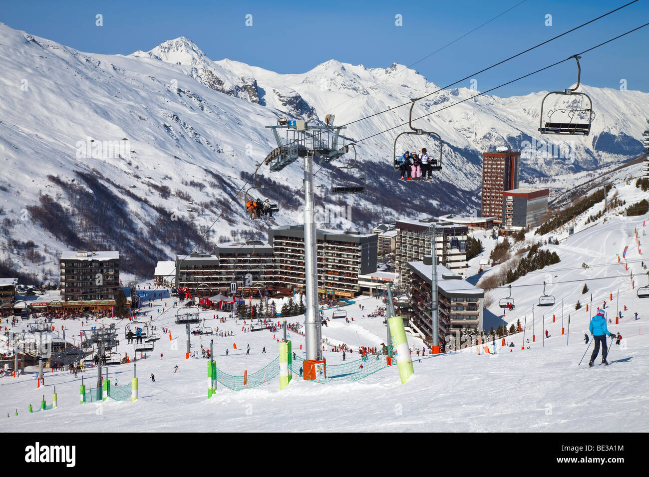 Les Menuires, Three Valleys, Les Trois Vallees, Savoie, French Alps, France Stock Photo