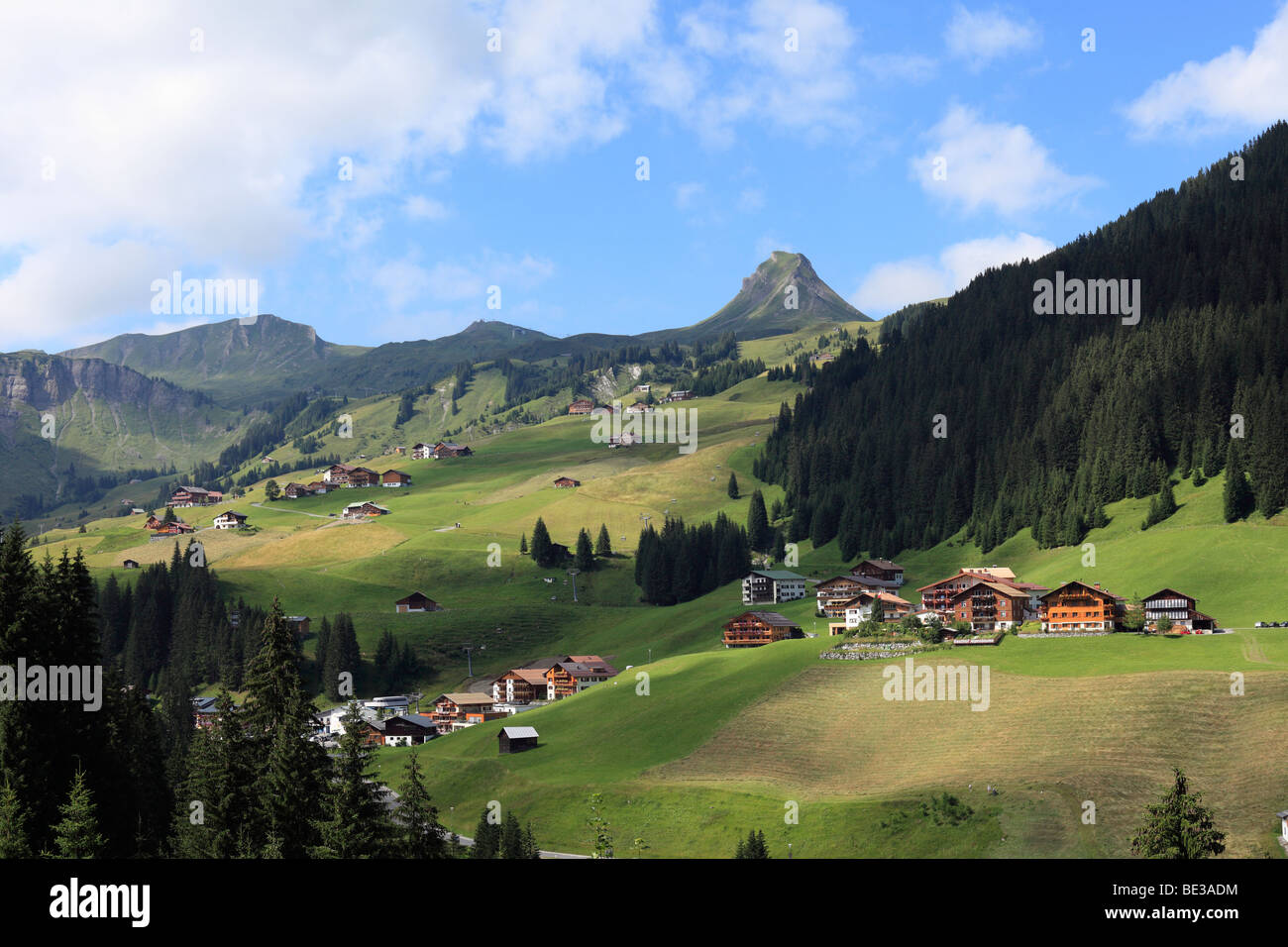 Damuels, Damuelser Mittagsspitze mountain, Bregenzerwald, Bregenz Forest, Vorarlberg, Austria, Europe Stock Photo
