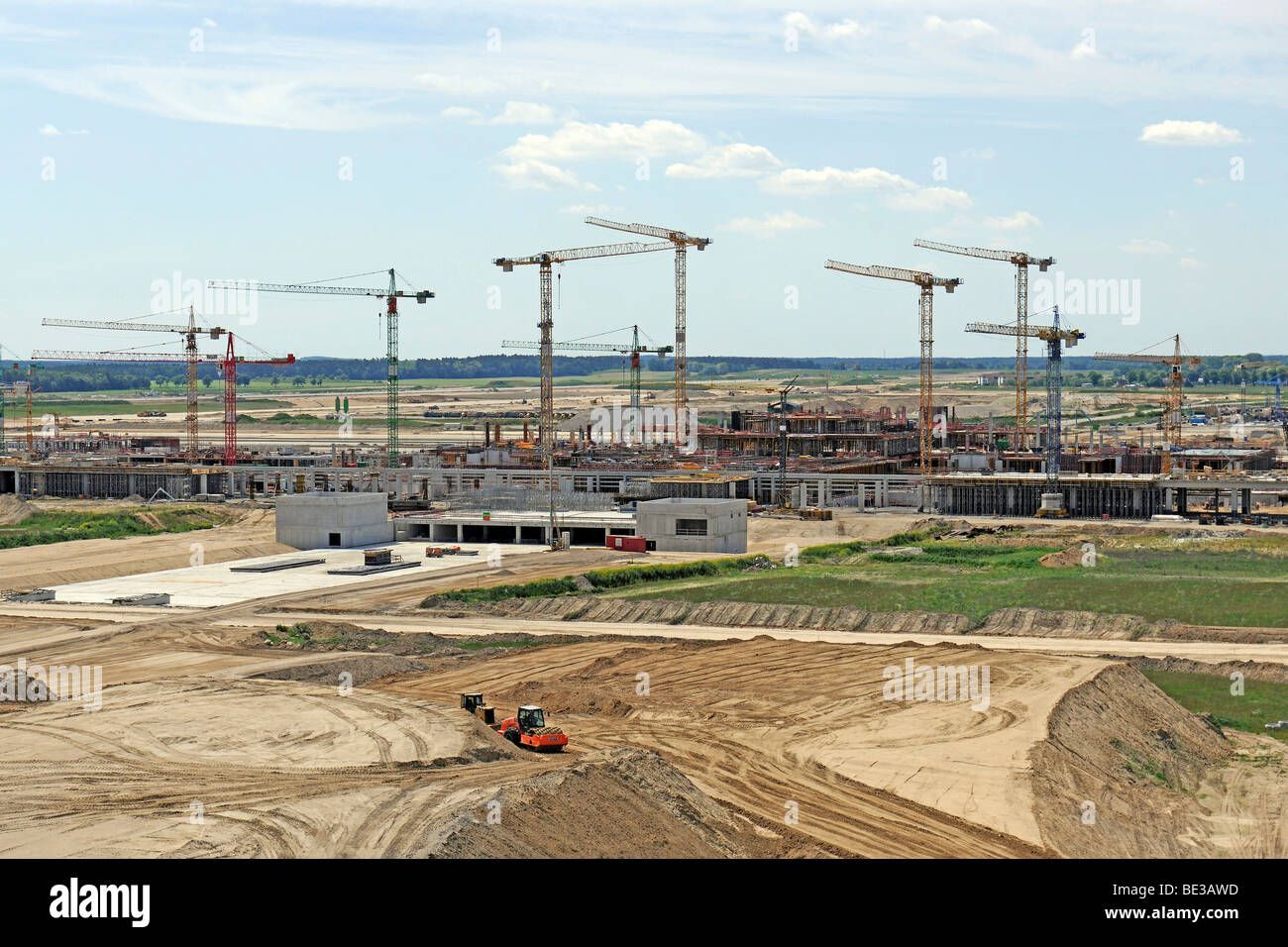 View of the construction site of the new major BBI airport, Berlin