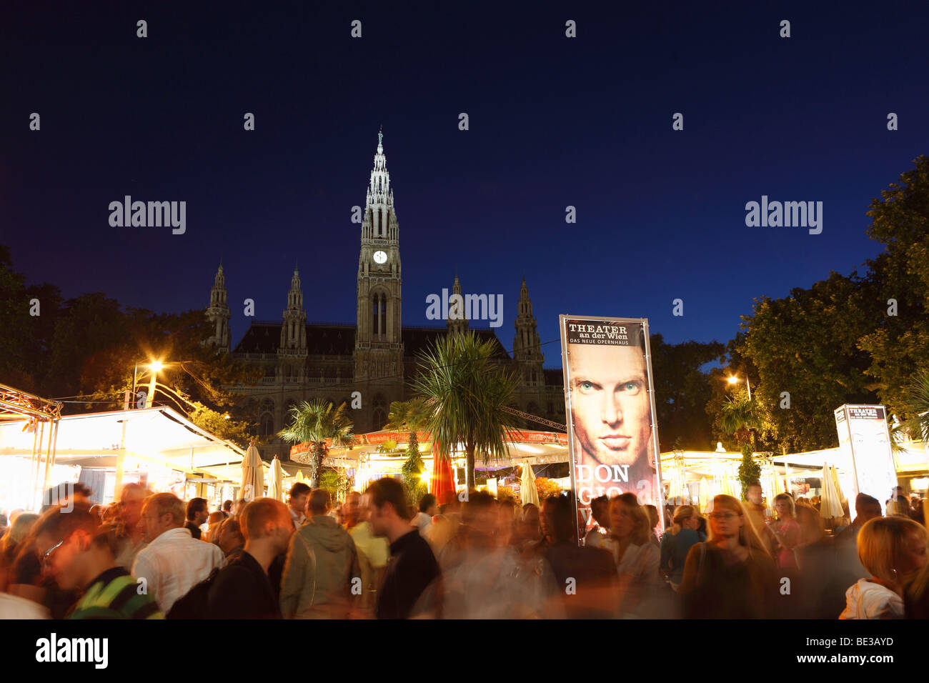 Film festival on the Rathausplatz town hall square, town hall, Vienna, Austria, Europe Stock Photo