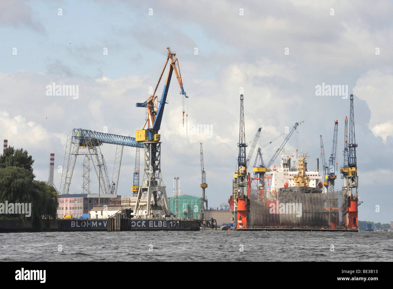 Port of Hamburg, Hamburg, Germany, Europe Stock Photo