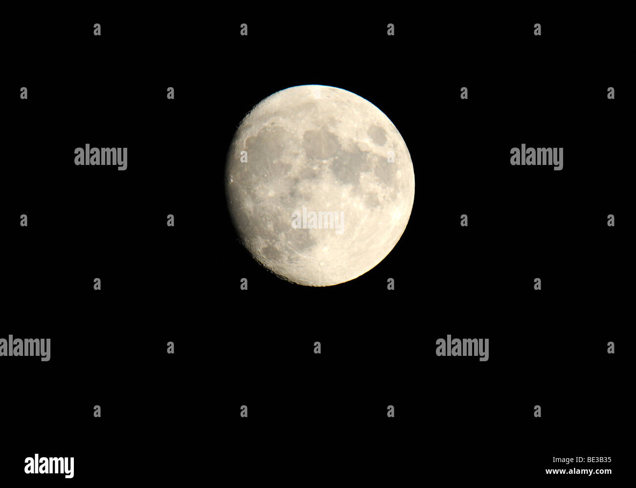 Moon, lunar crater, close-up Stock Photo