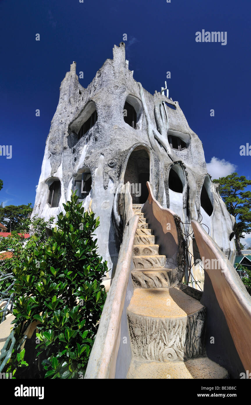 Bizarre building of the Crazy House Hotel, Hang Nga Guesthouse, Dalat, Central Highlands, Vietnam, Asia Stock Photo