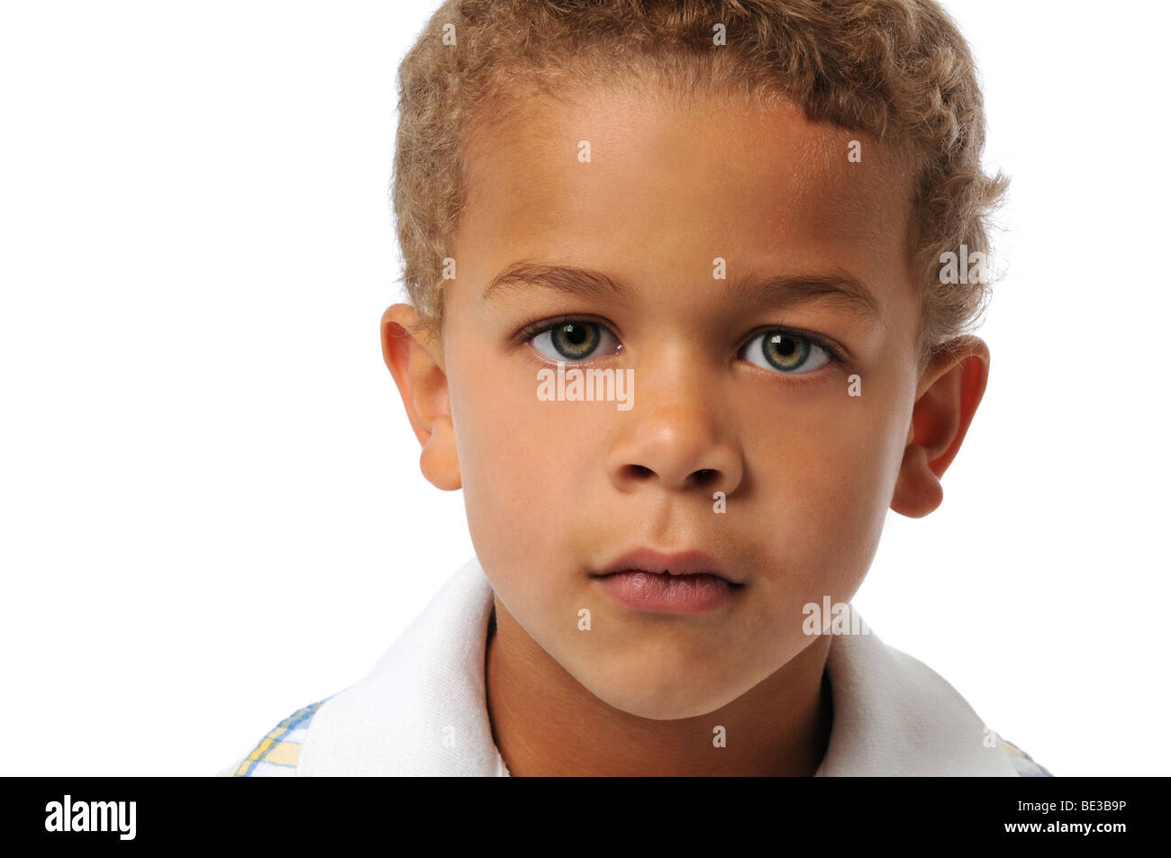 Boy's portrait isolated on a white background Stock Photo - Alamy