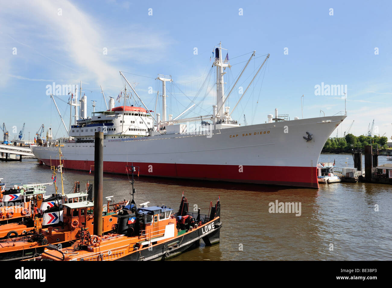 Cap San Diego, biggest seaworthy cargoship-museum worldwide, Hamburg, Germany, Europe Stock Photo