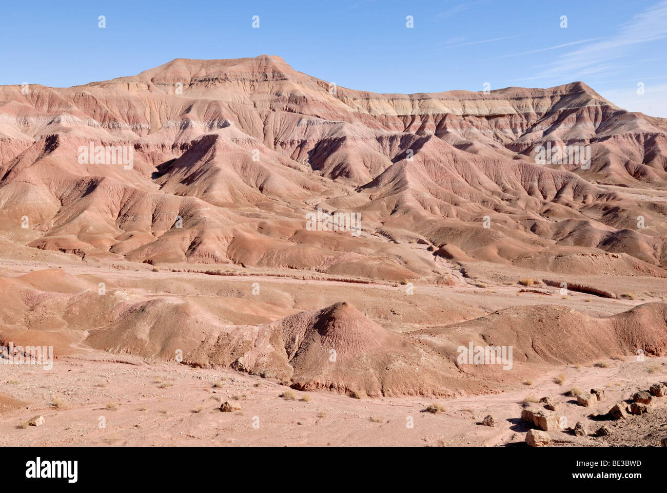 Looking at the hills of the Painted Desert in Tuba City, Highway 160