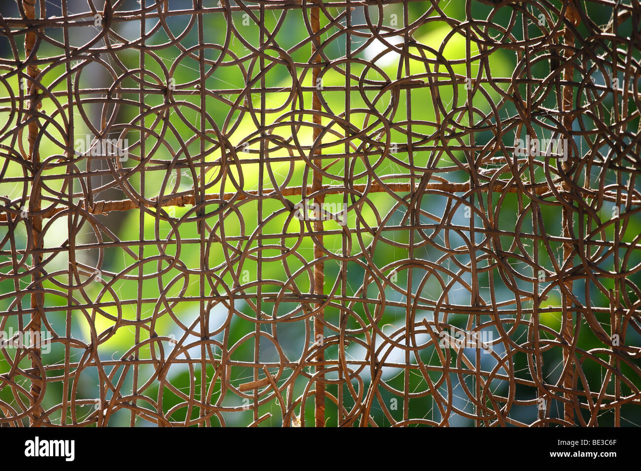 Screen made from braided branches, background, Bali, Republic of Indonesia, Southeast Asia Stock Photo