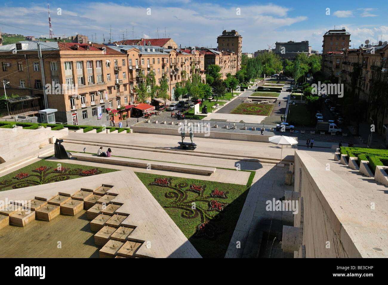 Cascade complex at downtown Yerevan, Jerewan, Armenia, Asia Stock Photo