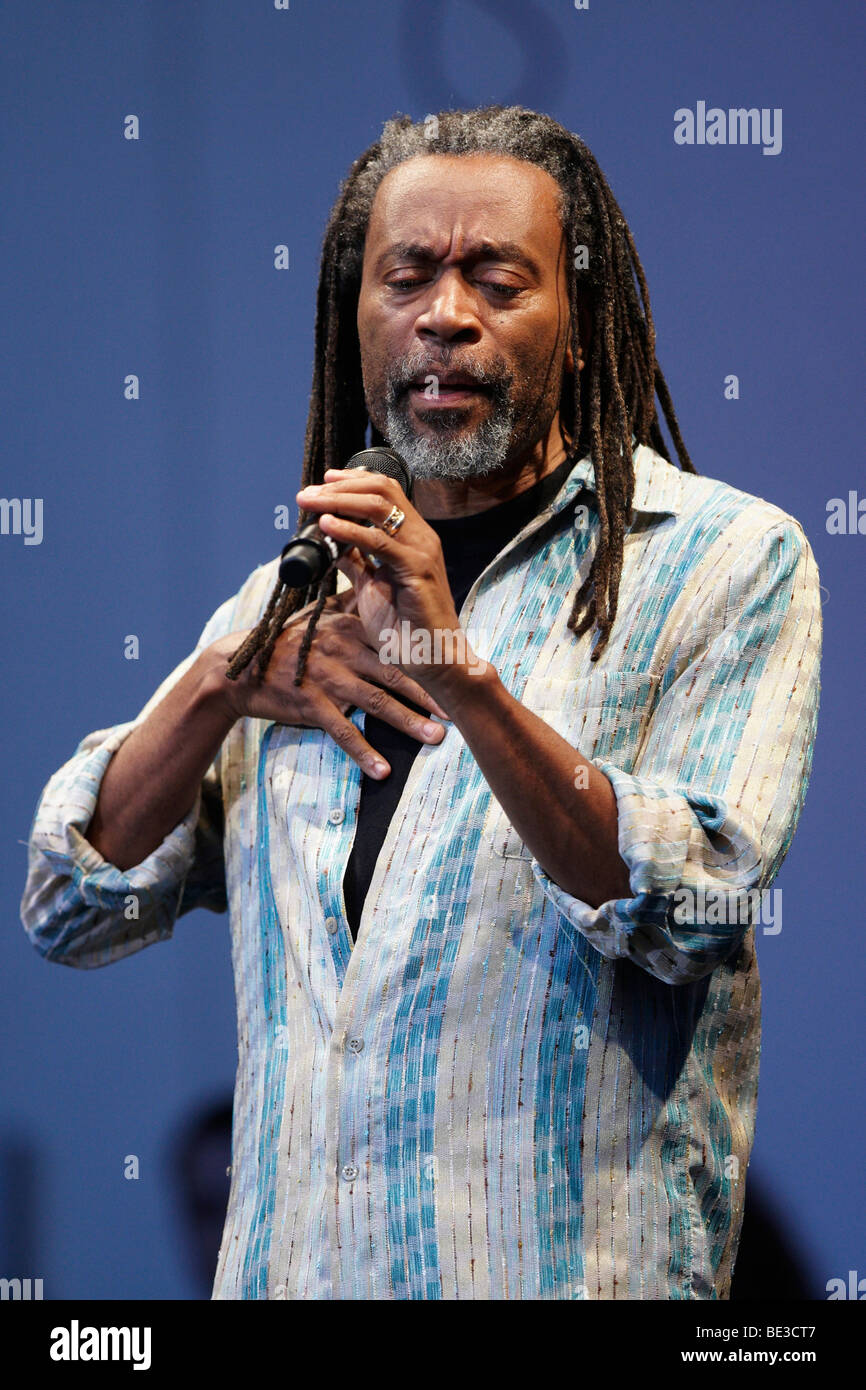 Bobby McFerrin with his project Bobble, Europe premiere at the Stimmen Festival in Augusta Raurica, Switzerland Stock Photo