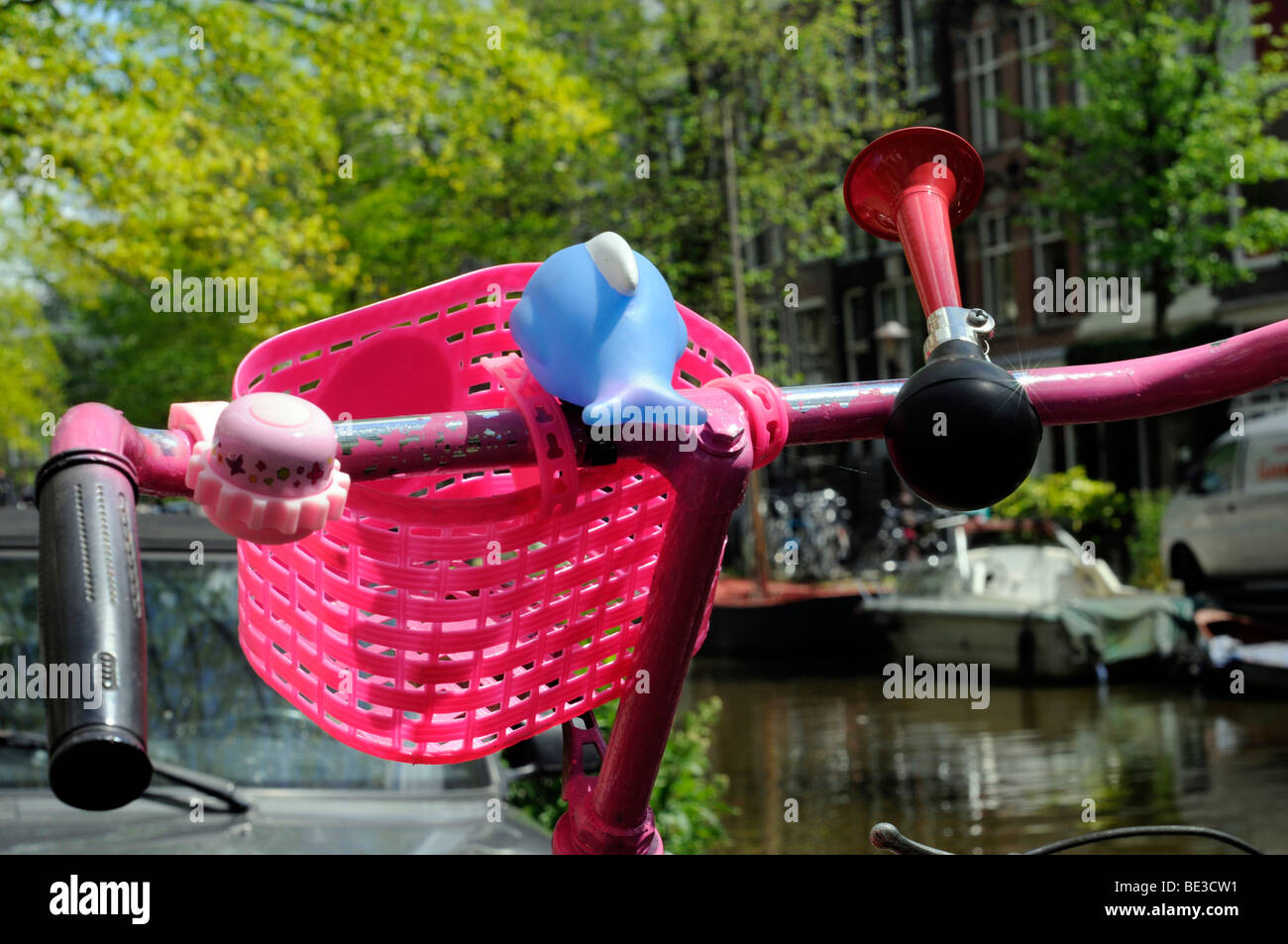 Decorated bicycle, Amsterdam, Netherlands, Europe Stock Photo