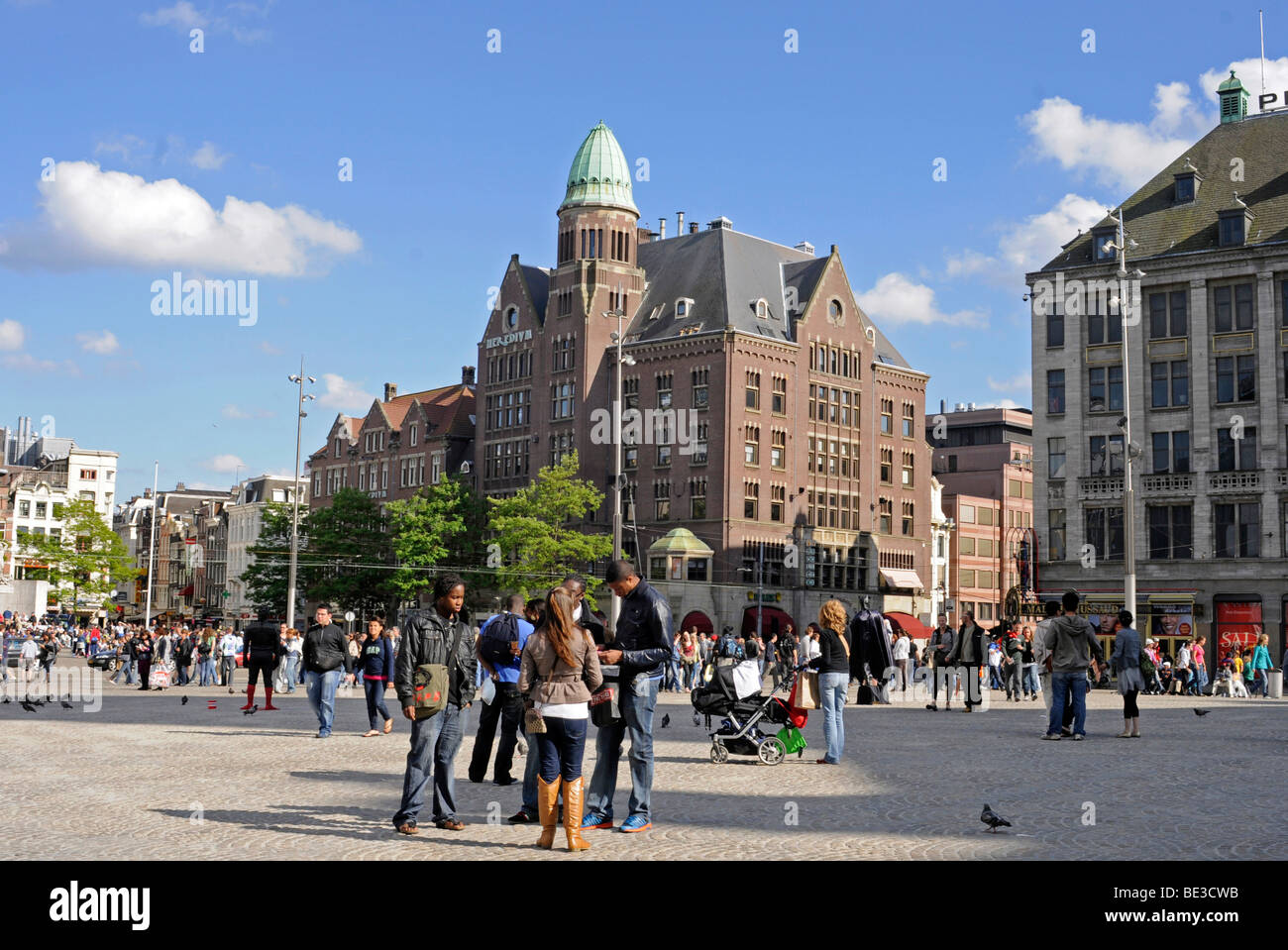 Central Square Amsterdam City, Amsterdam, Netherlands, Europe Stock Photo