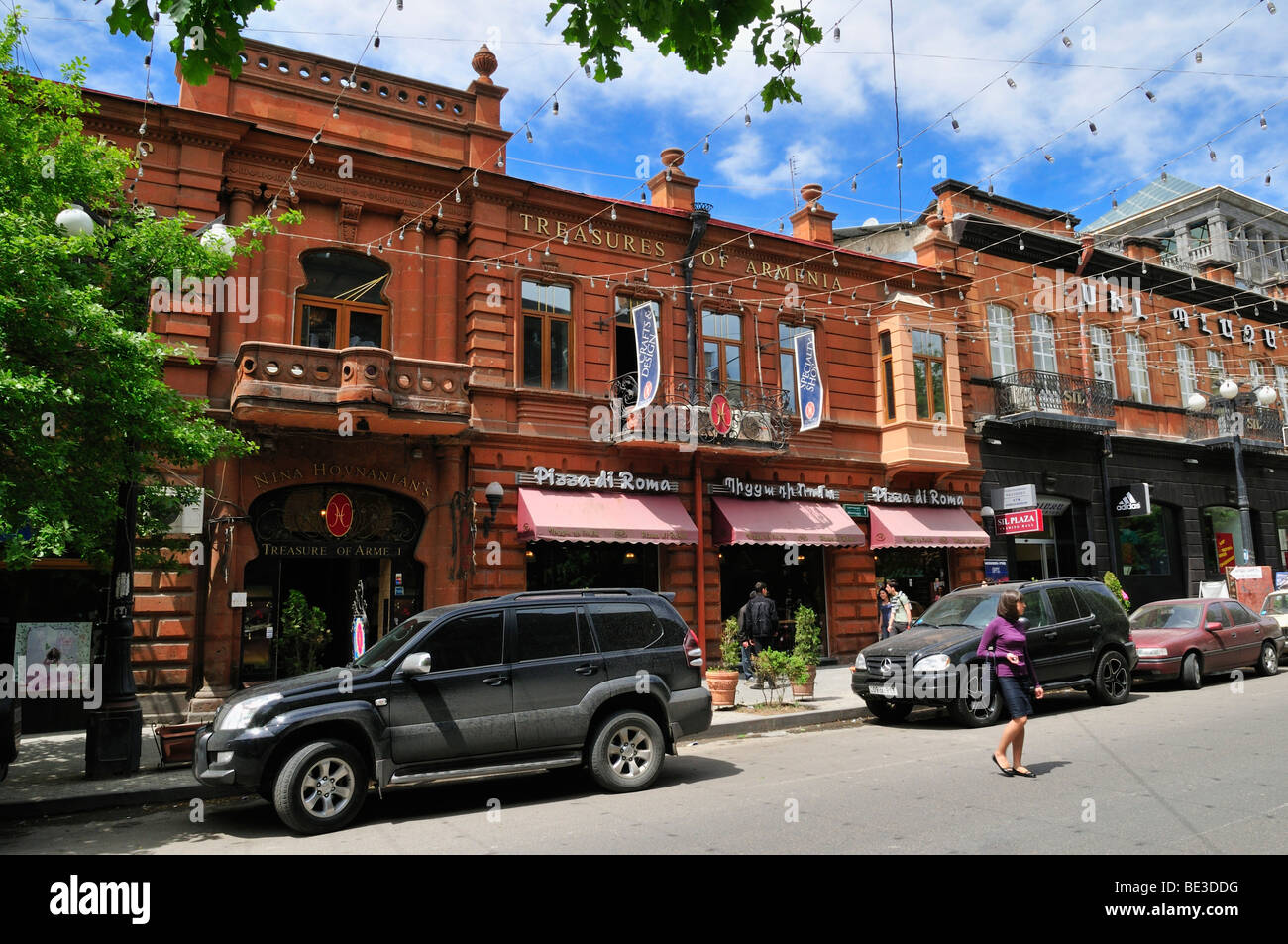 Shops in the old town of Yerevan, Jerewan, Armenia, Asia Stock Photo