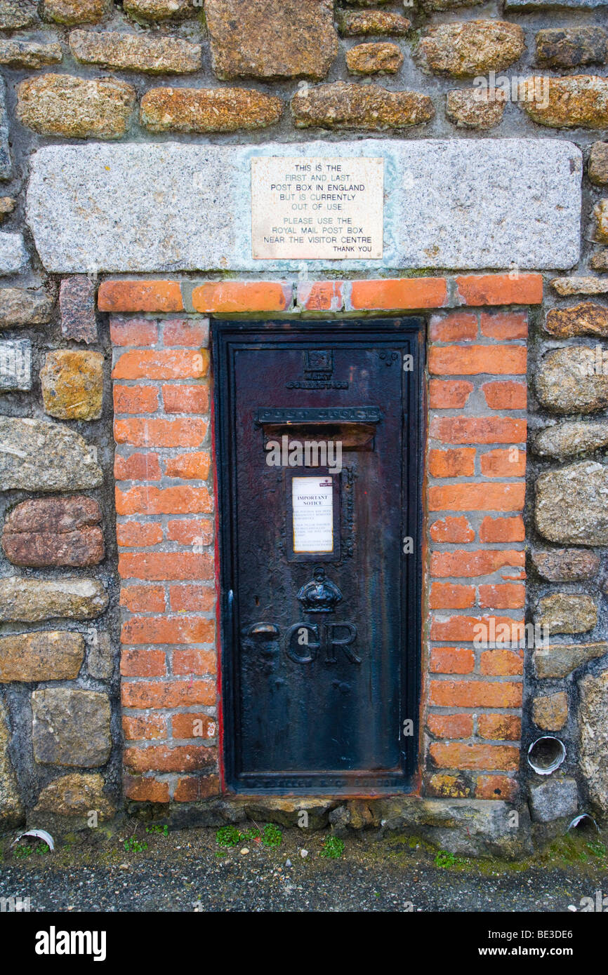 Postbox, Land's End, Penn an Wlas, Cornwall, England, United Kingdom, Europe Stock Photo
