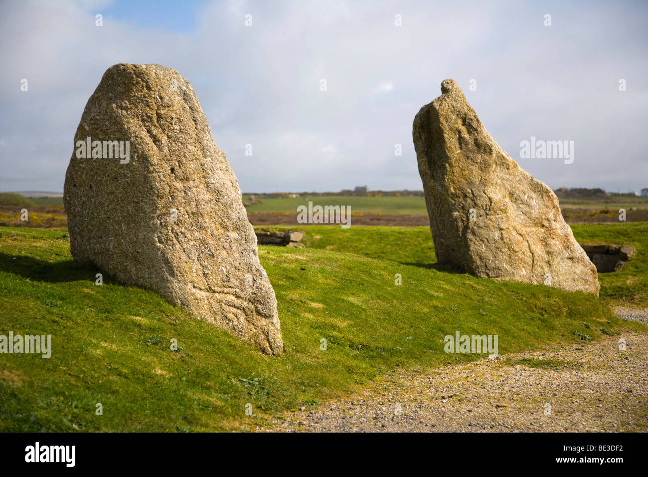 Stone circle at Land's End, Penn an Wlas, Cornwall, England, United Kingdom, Europe Stock Photo