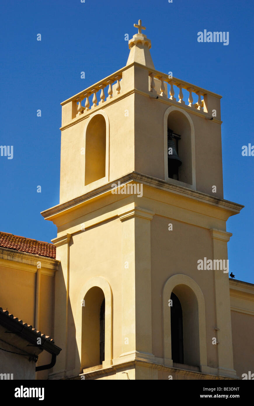 Baroque bell tower, bell and gallery, Calabria, South Italy, Europe Stock Photo