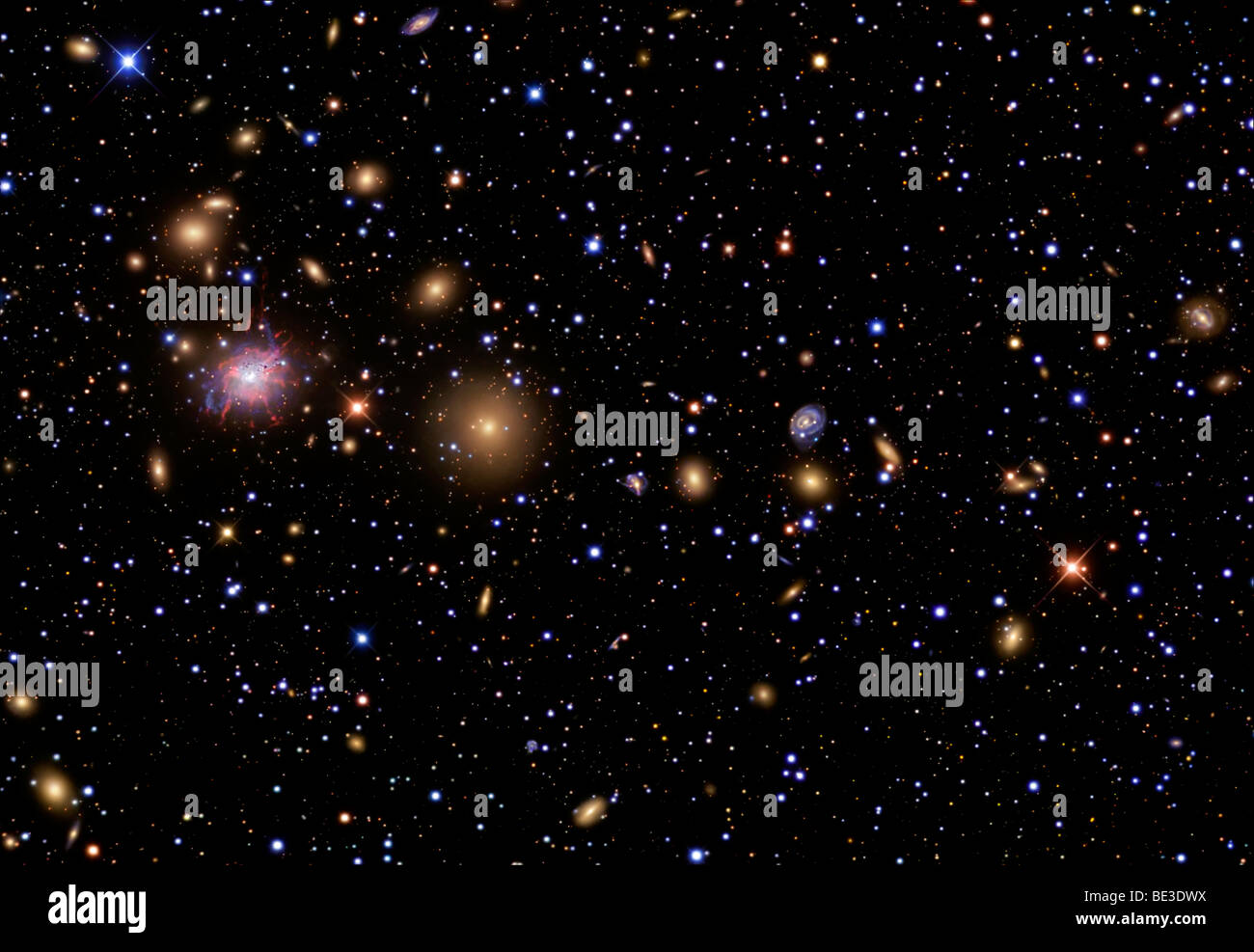 The Perseus Galaxy Cluster Stock Photo - Alamy