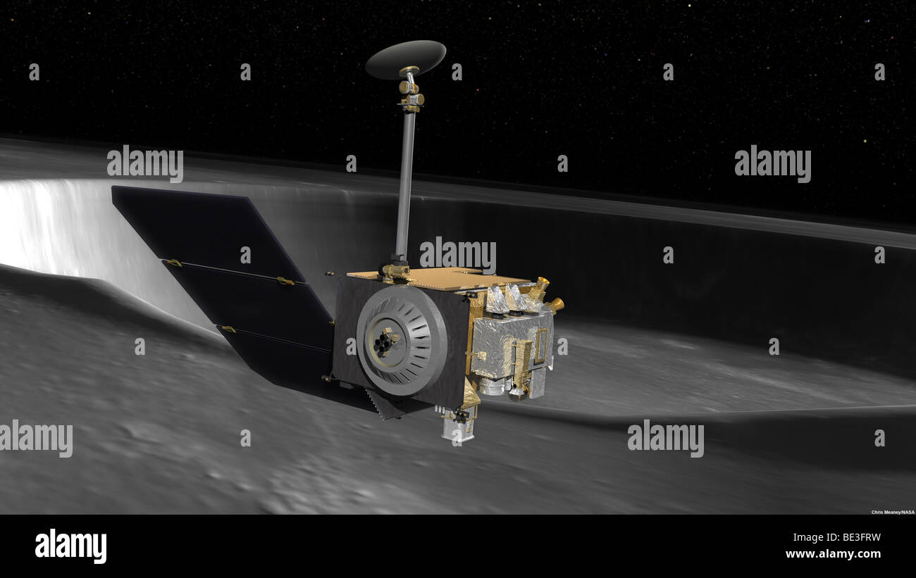 Artist Concept of the Lunar Reconnaissance Orbiter Stock Photo