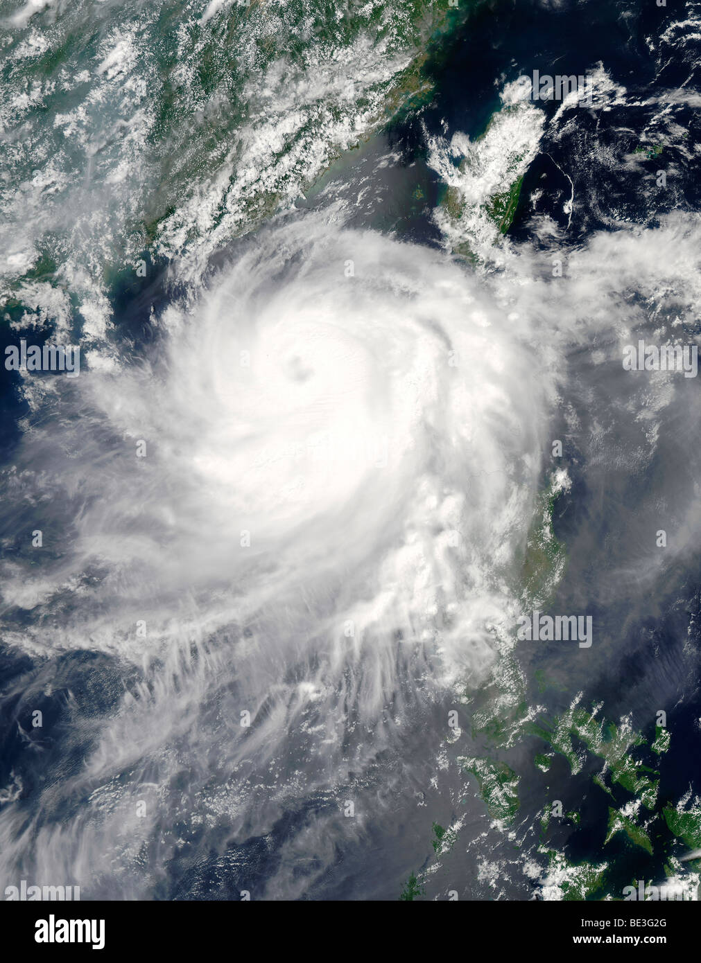 Tropical Cyclone Linfa Stock Photo