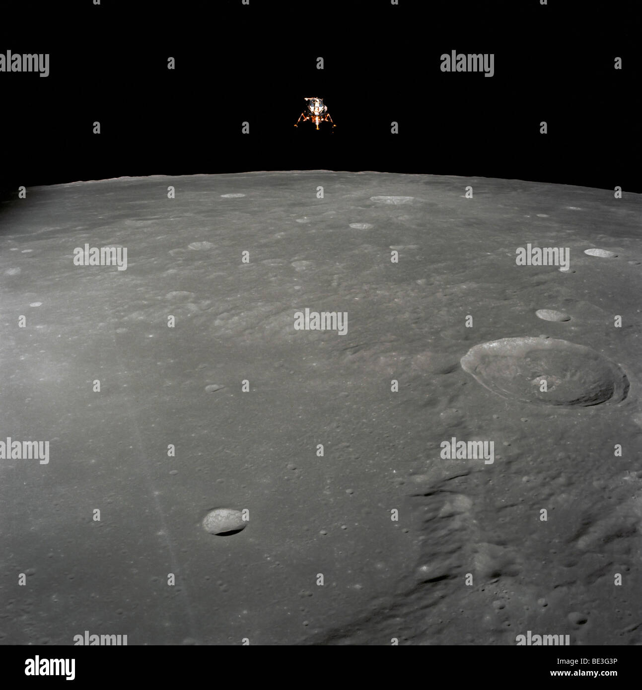 November 19, 1969 - The Apollo 12 lunar module Intrepid is set in a lunar landing configuration. Stock Photo