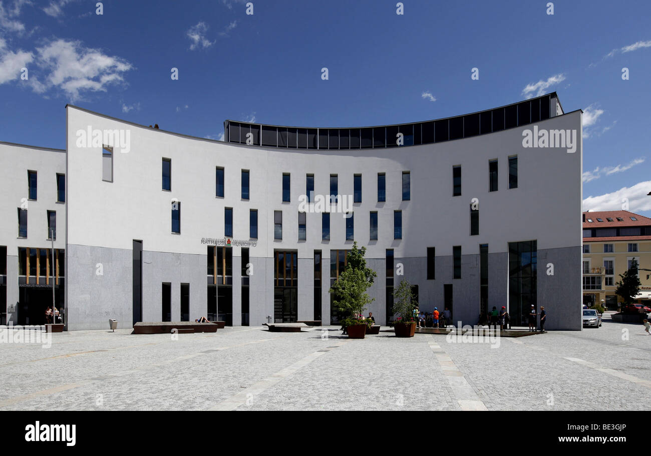 New town hall, Bruneck, Val Pusteria, Alto Adige, Italy, Europe Stock Photo