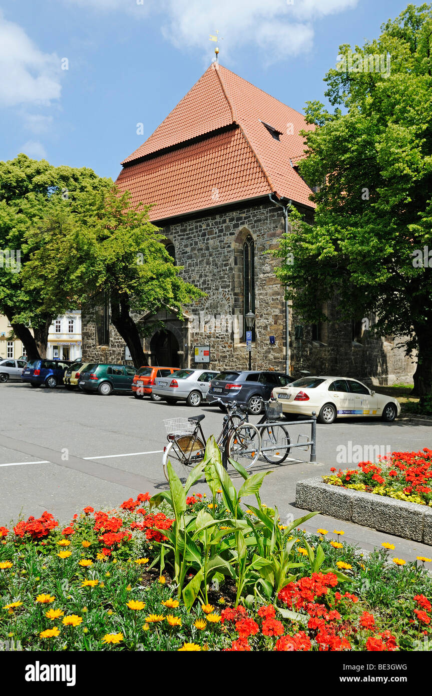 Entrance to the Johann Sebastian Bach Church, Arnstadt, Thuringia, Germany, Europe Stock Photo