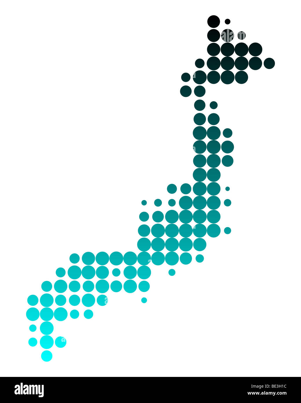 Map of Japan Stock Photo - Alamy