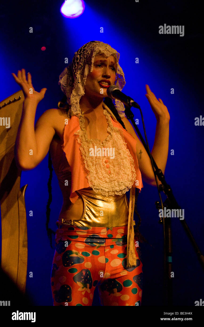 Bianca Casady, member of the sisters duo Coco Rosie, live in Schueuer, Lucerne, Switzerland Stock Photo