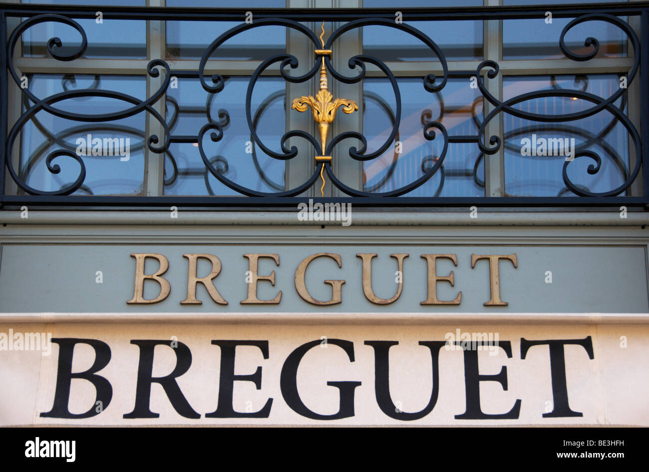 Lettering Breguet shop Paris France Europe Stock Photo Alamy