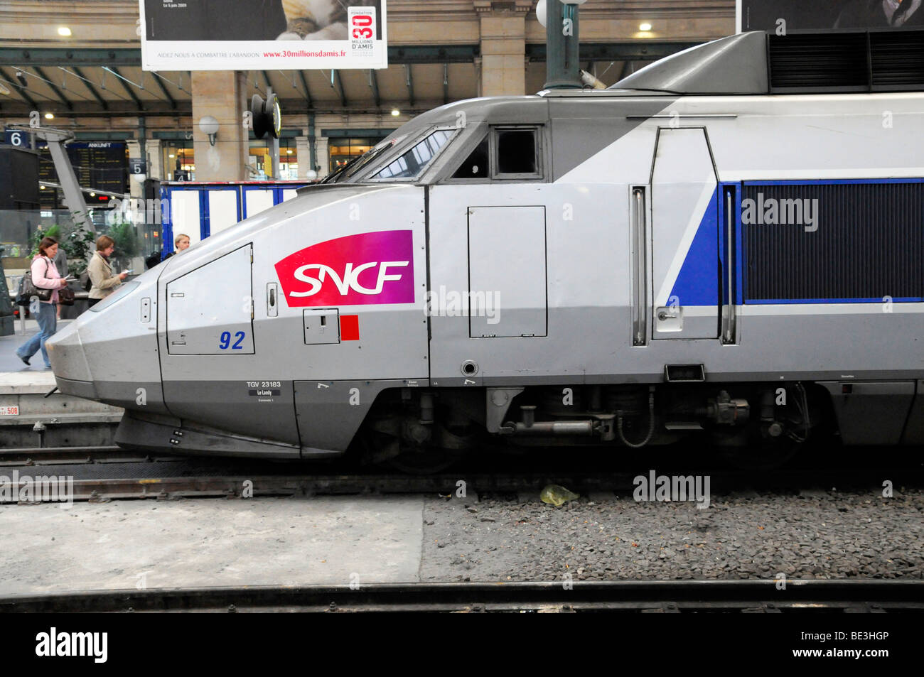 TGV, Gare du Nord, North station, Paris, France, Europe Stock Photo