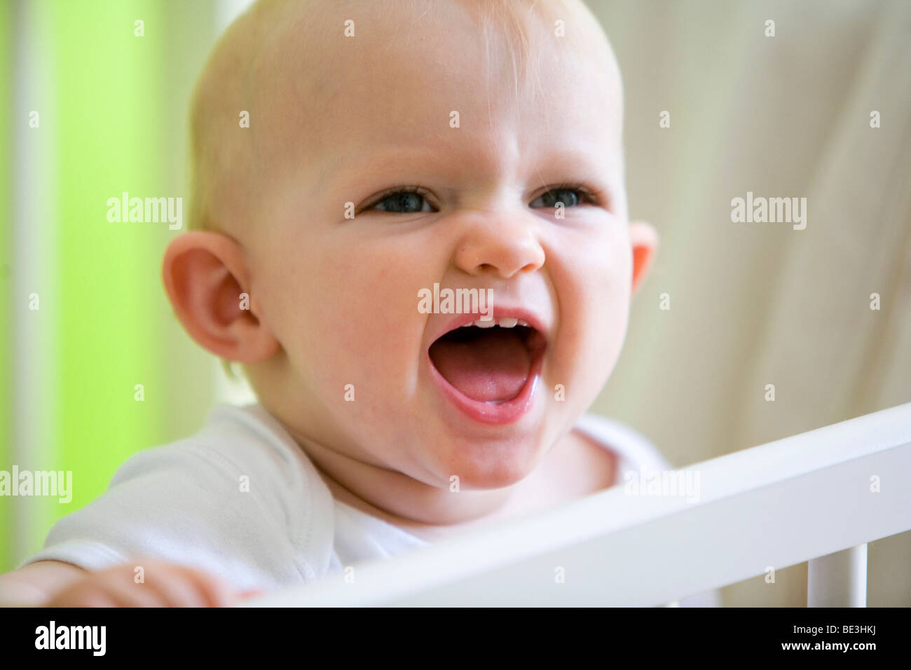 A one year old girl crib hires stock photography and images Alamy