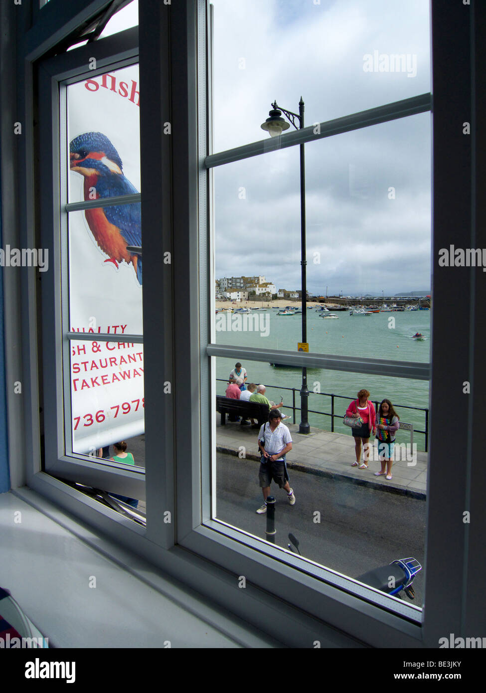 St Ives Cornwall england view from the now closed kingfisher fish restaurant Stock Photo