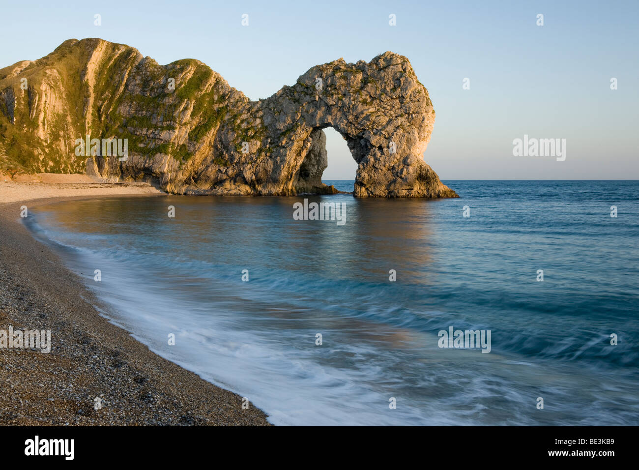 Durdle Door is a natural limestone arch on the Jurassic coast of Dorset