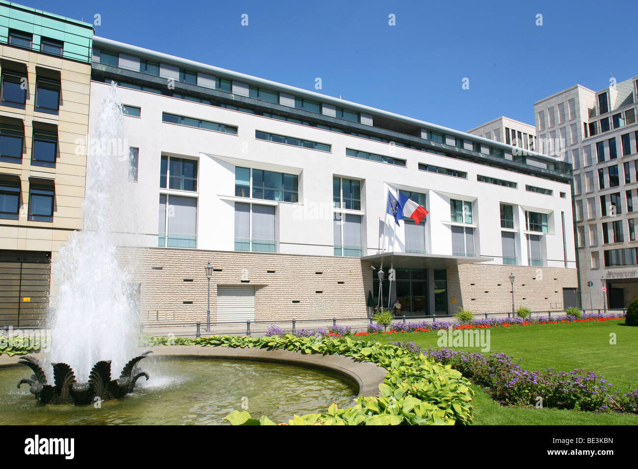 French Embassy at Paris Square, Berlin, Germany, Europe Stock Photo