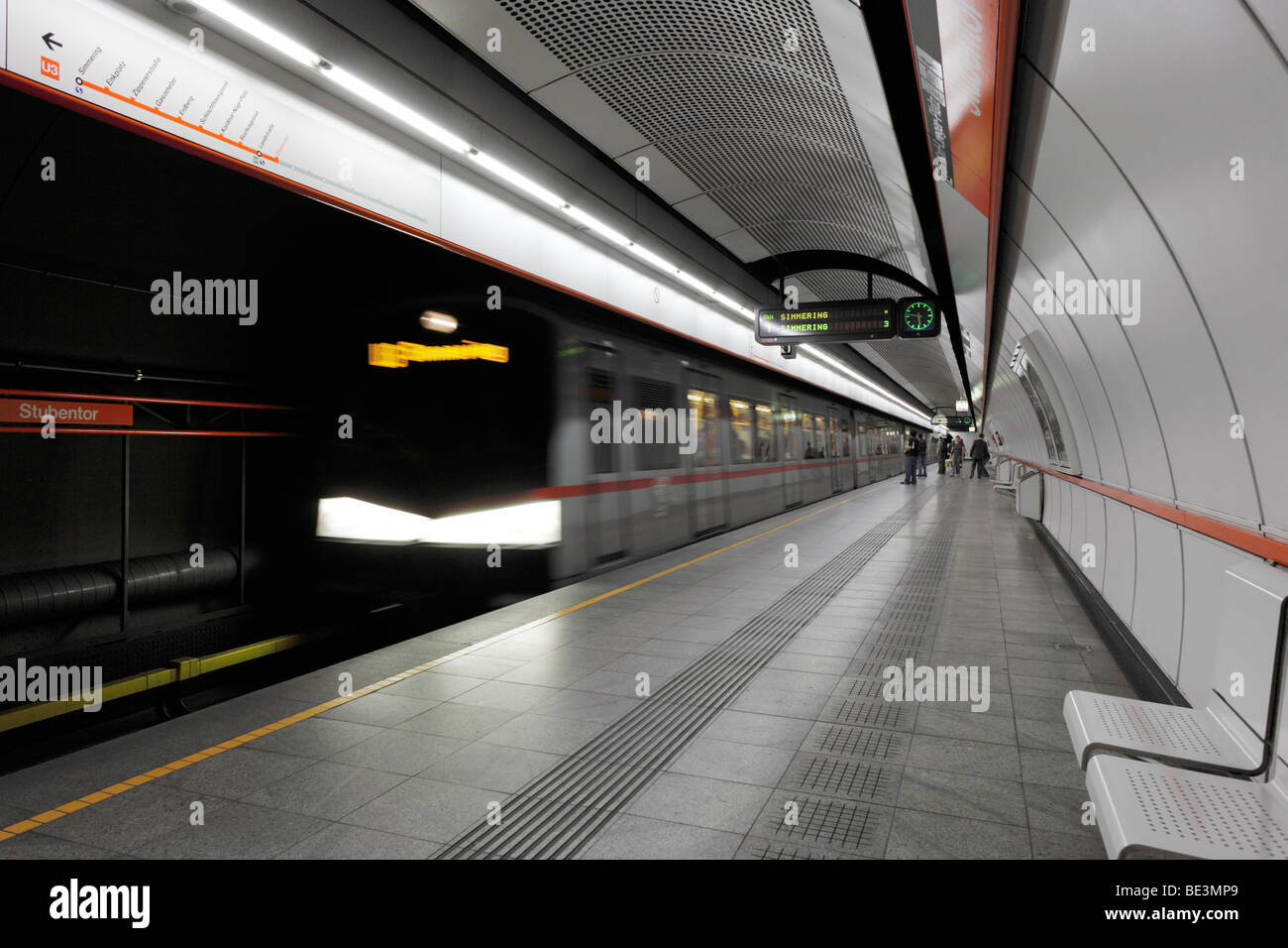 Underground line U3, Stubentor Station, Vienna, Austria, Europe Stock Photo