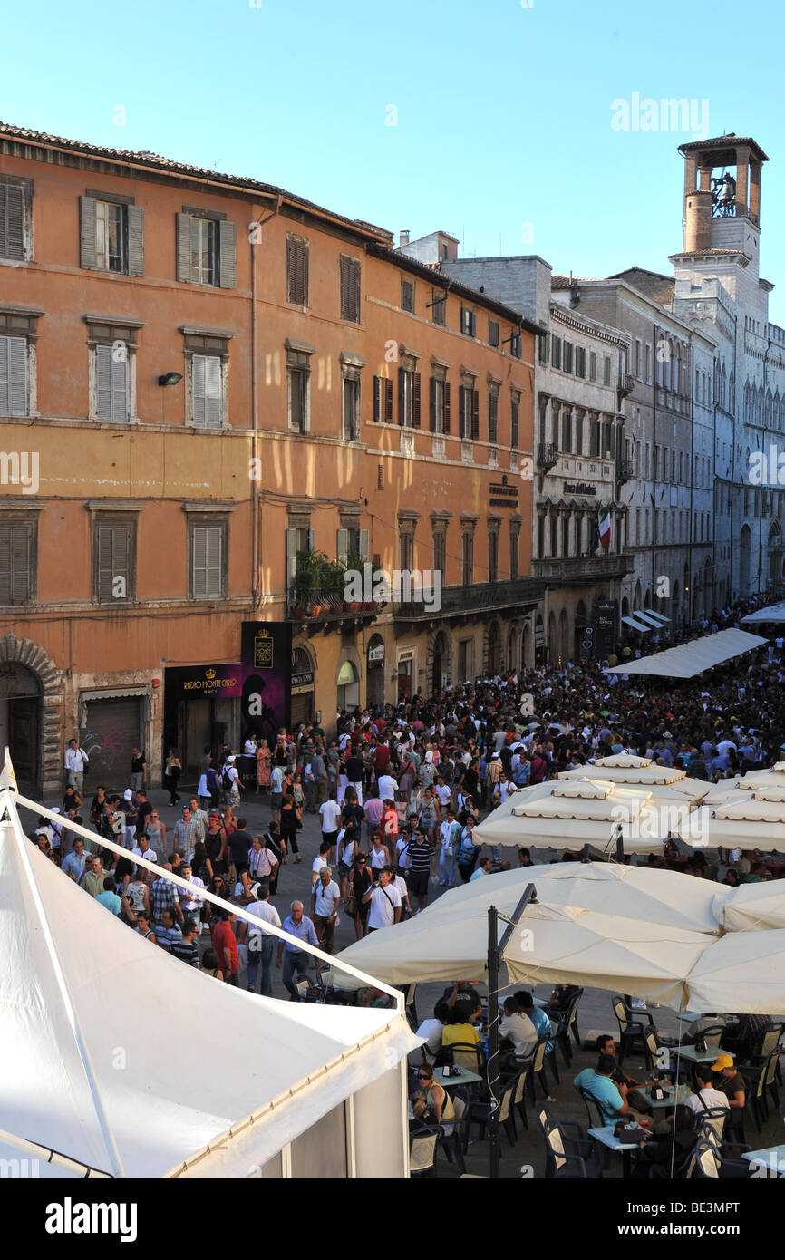Perugia, view of Corso Vannucci Stock Photo