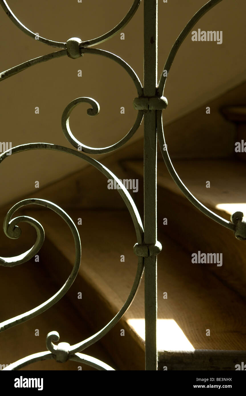 Old staircase railing, detail Stock Photo - Alamy