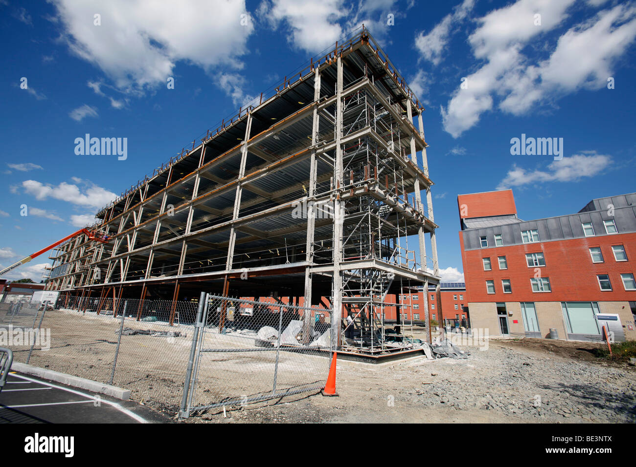 Dorm construction, Salem State College, Salem, Massachusetts Stock Photo