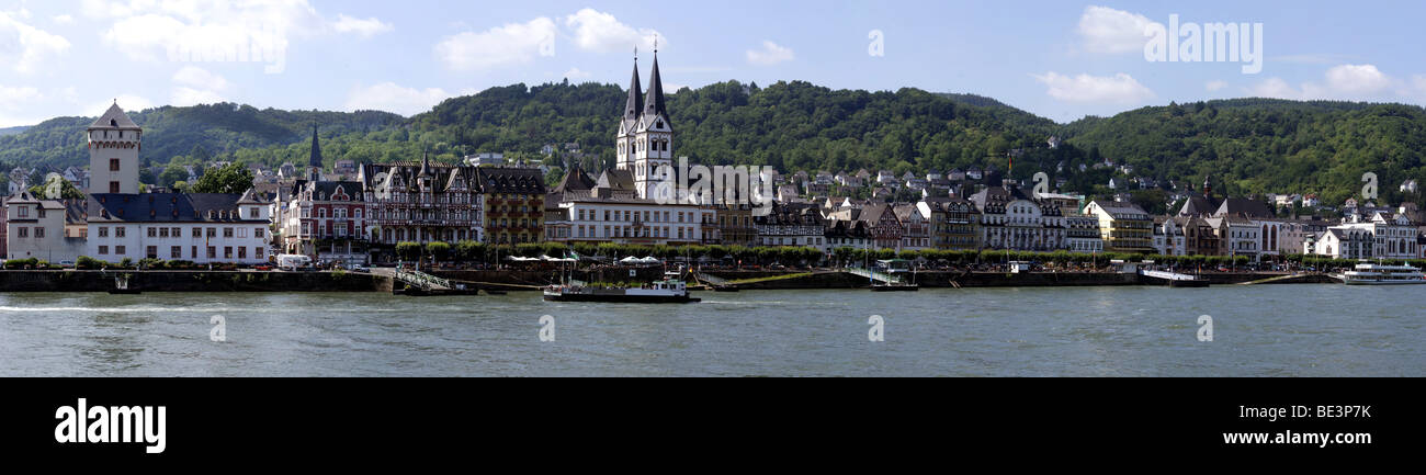 The town of Boppard am Rhein, Boppard, Rhineland-Palatinate, Germany, Europe Stock Photo